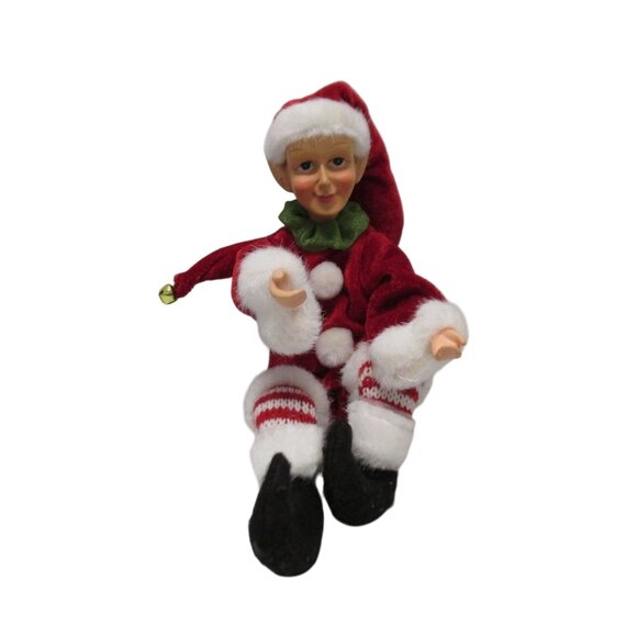 VTG KURT ADLER Christmas Elf Shelf Sitter 10 X 8 Ornament - Picture 3 of 10